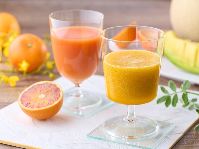 ブラットオレンジジュース/自家製赤肉メロンスムージー（4/16～）　※イメージ