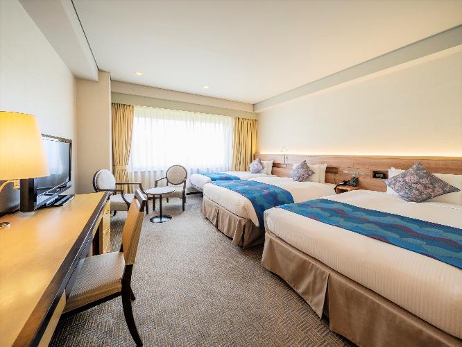 3名様利用に対応したトリプルルーム(1台はエキストラベッドとなります)
