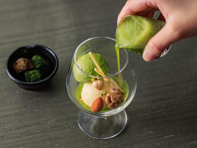 京都 福寿園×ラウンジあじさい「抹茶のアフォガード」