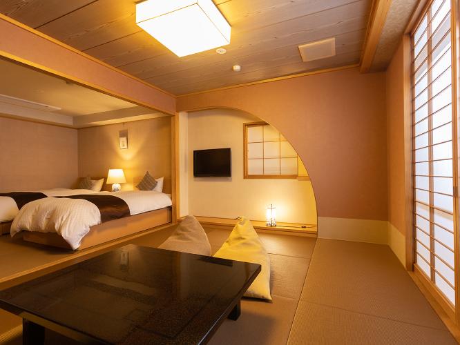 【一般客室B：501】和室＋ベッドルームのお部屋です（501号室のみツキコマ棟ではございません）