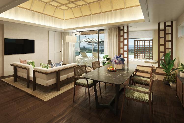 【プールヴィラスイート】リビングルーム※画像は計画中となり実際とは異なる場合がございます