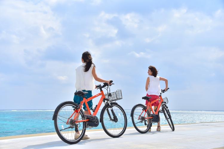【レンタサイクル】電動アシストなら楽々サイクリングを楽しめます