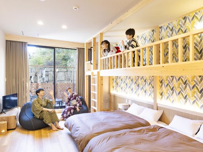 スーペリアツイン ダブルベッド ロフトルーム　※客室の一例