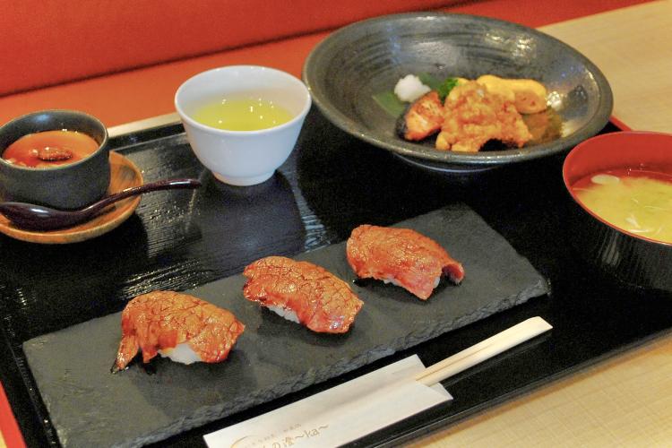 黒毛和牛イチボ寿司御膳