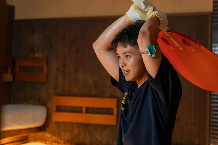 県内最大規模1日5回の熱風ロウリュ