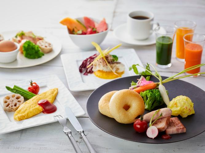 【朝食_朝食ブッフェ】95品目の食材を楽しめるブッフェ。※一例