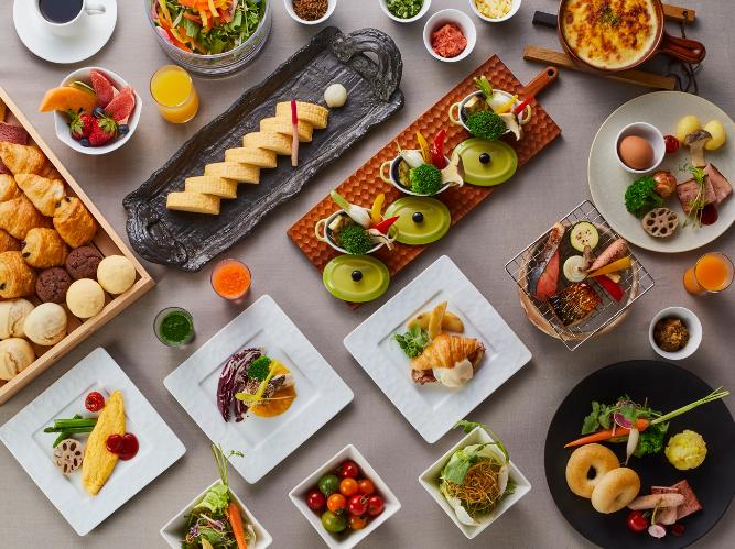【朝食_朝食ブッフェ】95品目の食材を楽しめるブッフェ。※一例