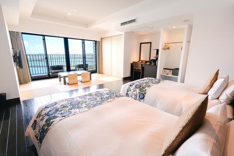 温泉露天風呂付コーナーデラックス和洋室エアポートビュー