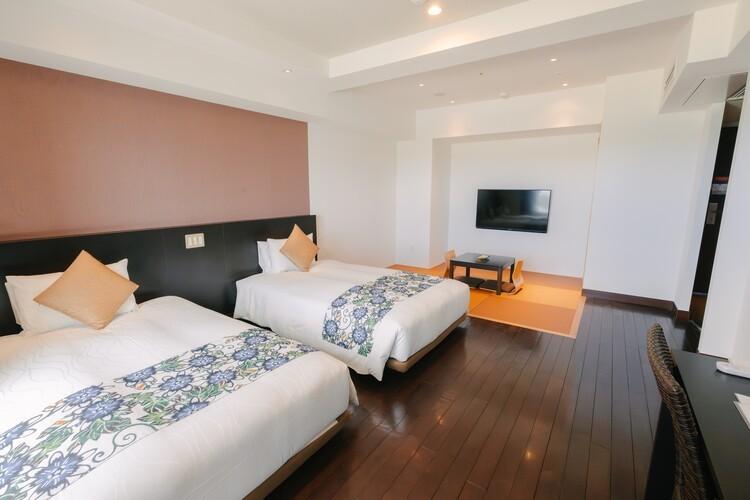 温泉露天風呂付デラックス和洋室エアポートビュー