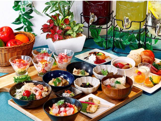 朝食バイキングのコンセプトは『やにこう美味い、五感で楽しむ朝食ビュッフェ』