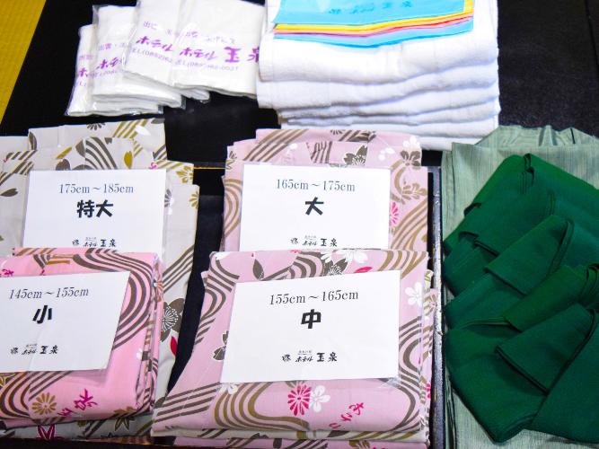 玉泉オリジナル浴衣（１階のピッキングコーナーからお取りください）