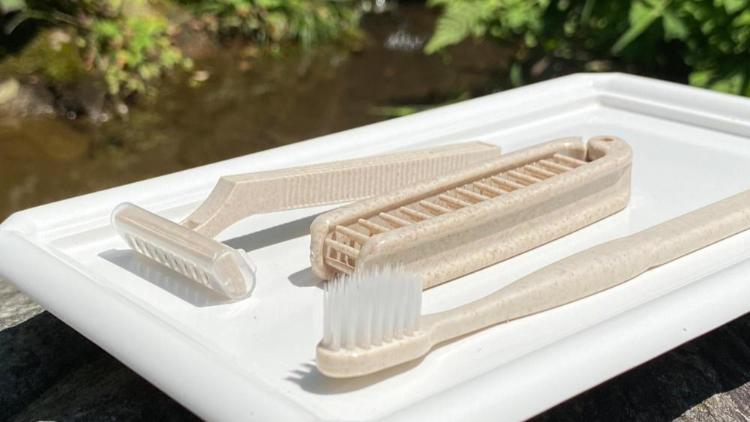 環境にやさしいアメニティを採用しております（一部は１階のピッキングコーナーからお取りください）