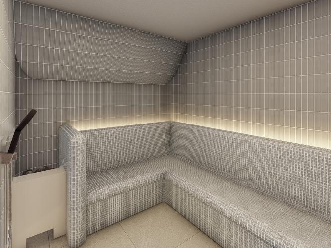 【ニッコーウェルネスクラブ】スチームサウナ:温かい水蒸気(約40〜50℃)が室内を満たします