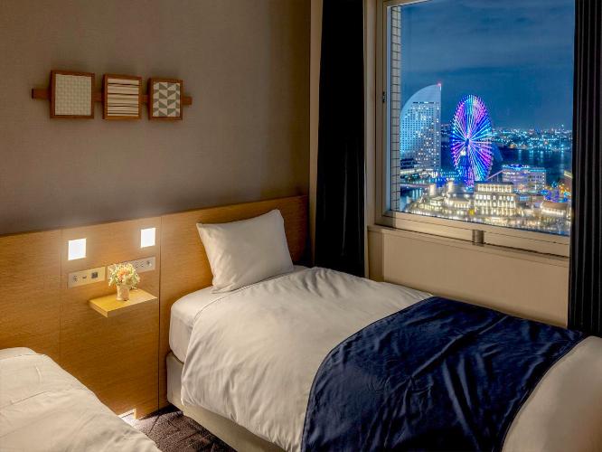 ＜夜景View＞【スーペリアツイン】高層階ならではの静寂と、解放感ある美しい景色。