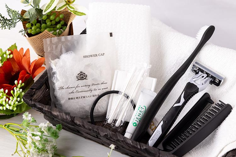 ■環境に配慮した素材を使用したハイグレードアメニティセット。