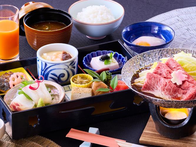 【ご朝食】長崎産のこだわり食材を使用した、日本料理「吉翠亭」の和朝食膳