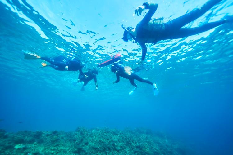 【マリンアクティビティ】透明度の高い瀬良垣アイランドの海へ冒険の旅に出かけましょう。