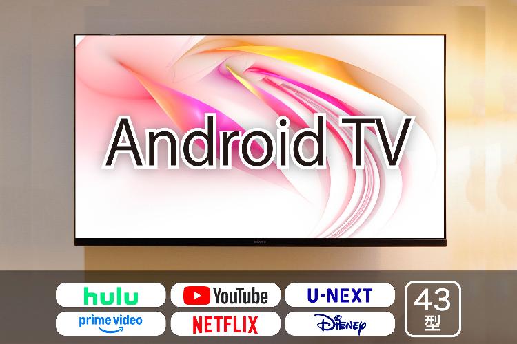 全客室に43型壁掛けAndroid TV導入！YouTube・Netflixなどの番組が視聴可能です 　（一部動画アプリご利用の際には、お客様ご自身のアカウントが必要となります）