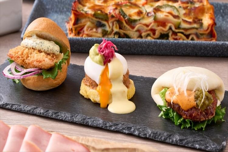 朝食ビュッフェ2026マルシェイメージ　バーガー三種