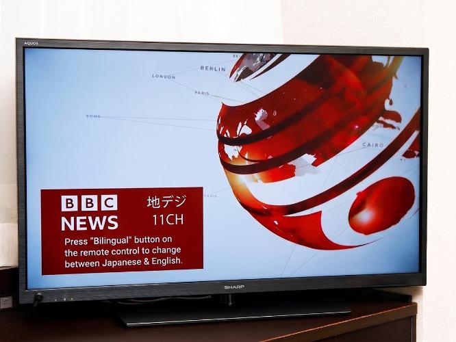 BBCニュース無料放映（日本語放送のない時間帯は、英語放送のみ）