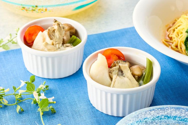 夏の飲茶フェア_赤魚とやんばる産島豆腐の蒸し物 夏野菜のあんかけ