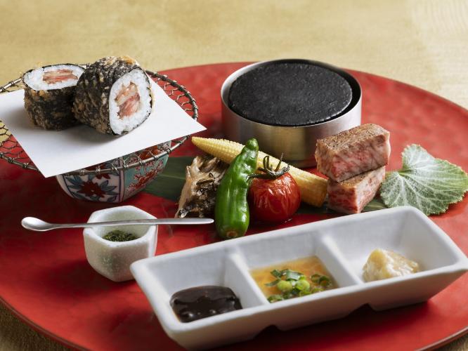 【もりの風茶寮・2026年夏】肉料理/洞爺湖町産黒毛和牛と兵庫「三田牛」の贅沢食べ比べ